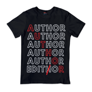 Kaos Lengan Pendek Author Hitam