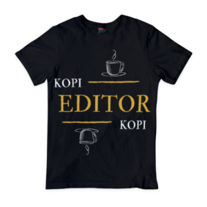 Kaos Lengan Pendek 'Editor' Warna Putih