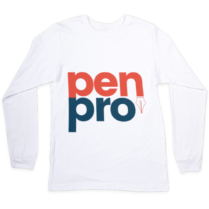 Kaos Lengan Panjang 'PenPro' Warna Putih
