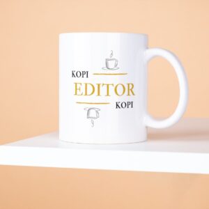 Mug 'Editor' Warna Putih
